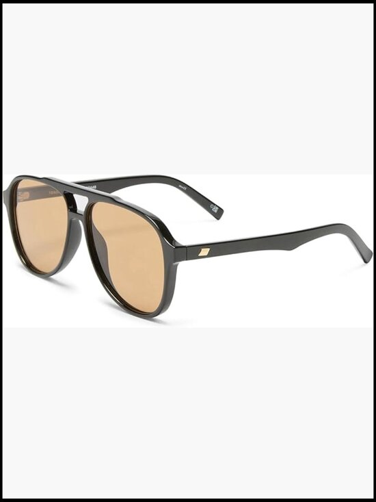 Vintage Aviator Sunglasses - Non-Polarized Tan Tint Lenses - Lightweight main image 5